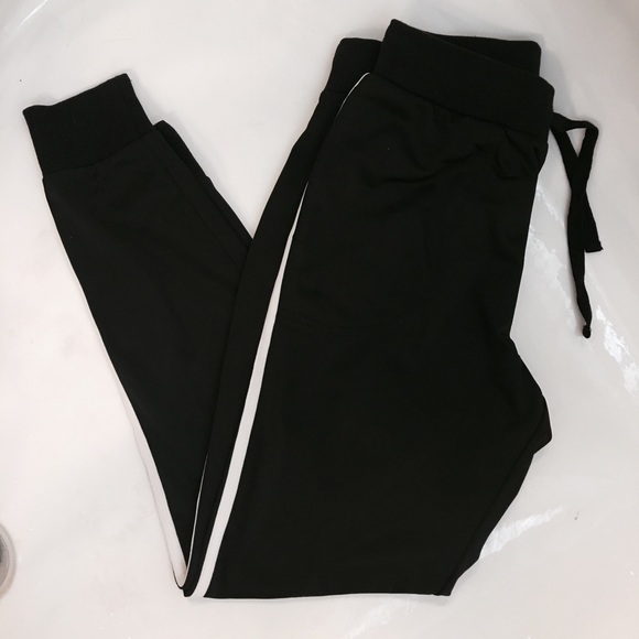 Black Joggers w/white stripe down the side - Picture 2 of 3